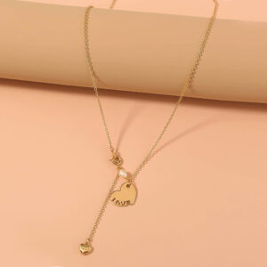 European and American cross-border jewelry ins style niche design spring clasp love clavicle chain love pearl pendant necklace