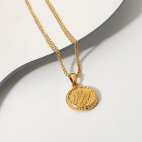 Liberty Wings Snake Element Coin Wind Pendant Necklace